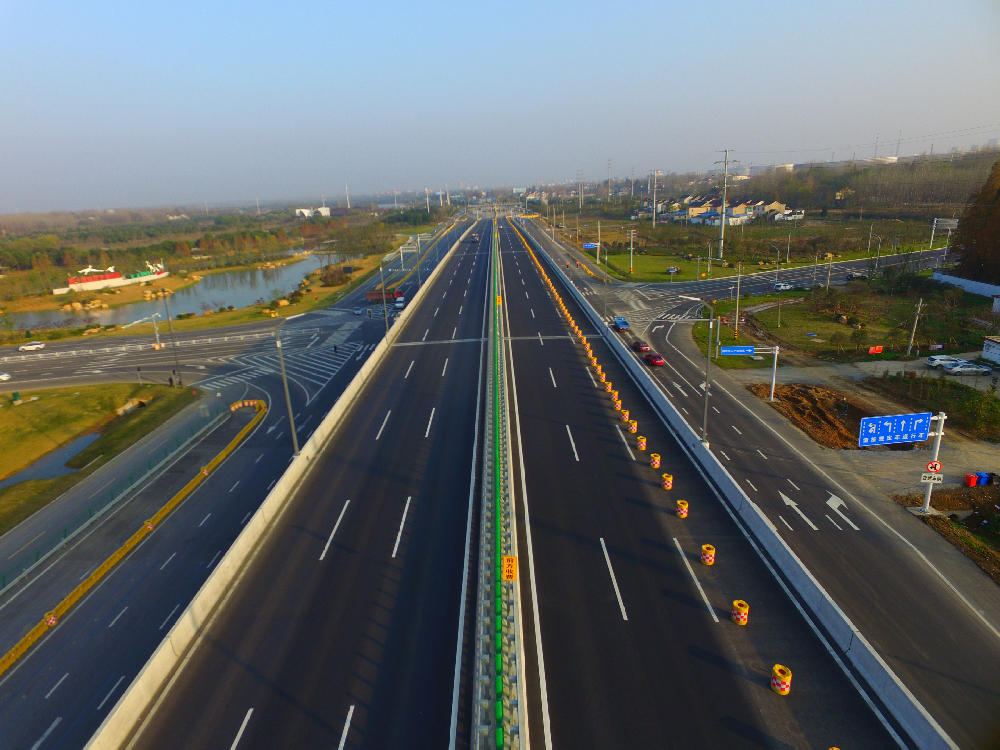 328國道儀征改擴建工程漢金大道互通主線橋